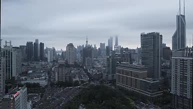 上海多云日落延时视频的预览图